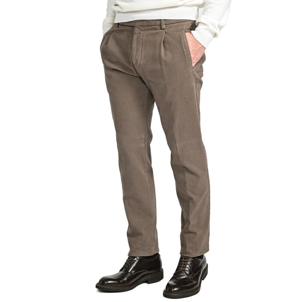 SALE｜BERWICH RETRO ストレッチコットン ワンタックチノスラックス｜411610 - 50｜GUARDAROBA MILANO OFFICIAL STORE