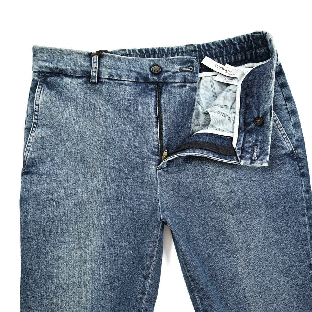 SALE｜BERWICH "YRETRO" ストレッチデニム ノータックスリムパンツ(デニスラ)｜424932 - 46｜GUARDAROBA MILANO OFFICIAL STORE
