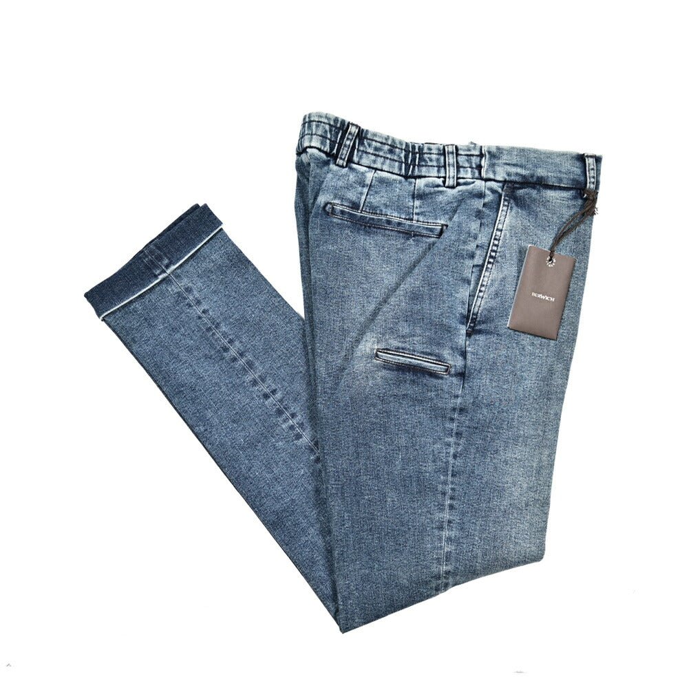 BERWICH "YRETRO" ストレッチデニム ノータックスリムパンツ(デニスラ)｜424932 - 46｜GUARDAROBA MILANO OFFICIAL STORE