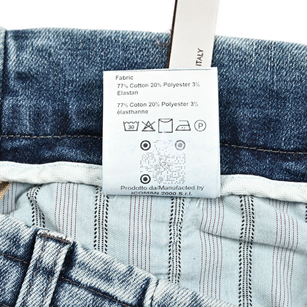 SALE｜BERWICH "YRETRO" ストレッチデニム ノータックスリムパンツ(デニスラ)｜424932 - 46｜GUARDAROBA MILANO OFFICIAL STORE