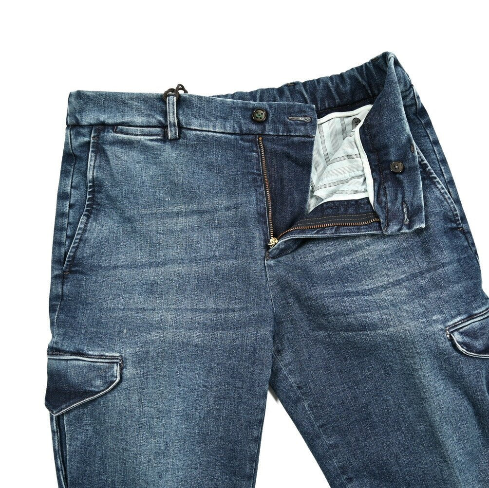 SALE｜BERWICH "YRETRO CARGO" ストレッチデニム スリムカーゴパンツ｜421869 - 46｜GUARDAROBA MILANO OFFICIAL STORE