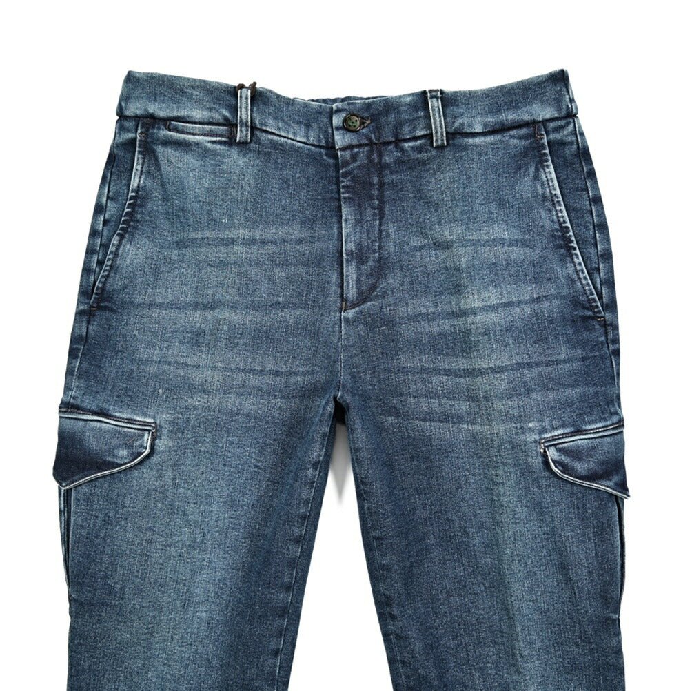 SALE｜BERWICH "YRETRO CARGO" ストレッチデニム スリムカーゴパンツ｜421869 - 46｜GUARDAROBA MILANO OFFICIAL STORE