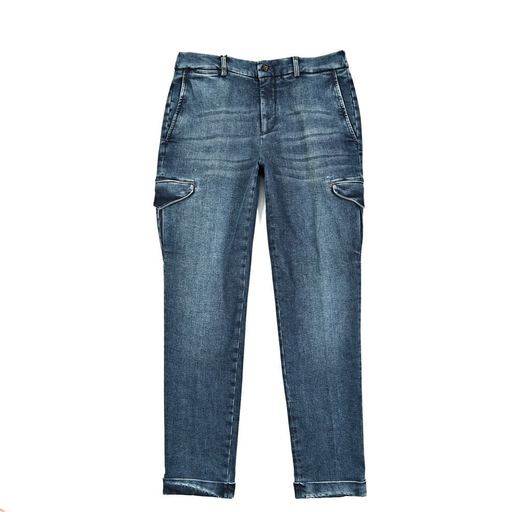 SALE｜BERWICH "YRETRO CARGO" ストレッチデニム スリムカーゴパンツ｜421869 - 46｜GUARDAROBA MILANO OFFICIAL STORE