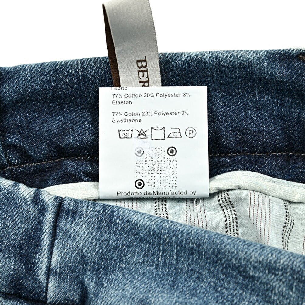 SALE｜BERWICH "YRETRO CARGO" ストレッチデニム スリムカーゴパンツ｜421869 - 46｜GUARDAROBA MILANO OFFICIAL STORE