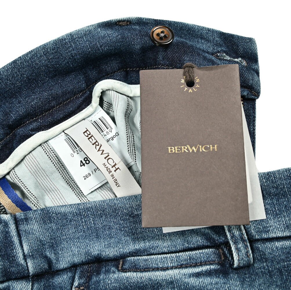 SALE｜BERWICH "YRETRO CARGO" ストレッチデニム スリムカーゴパンツ｜421869 - 46｜GUARDAROBA MILANO OFFICIAL STORE