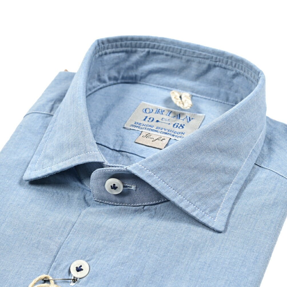 ORIAN DENIM DIVISION コットン100% ホリゾンタルカラーシャツ｜421101 - 38｜GUARDAROBA MILANO OFFICIAL STORE