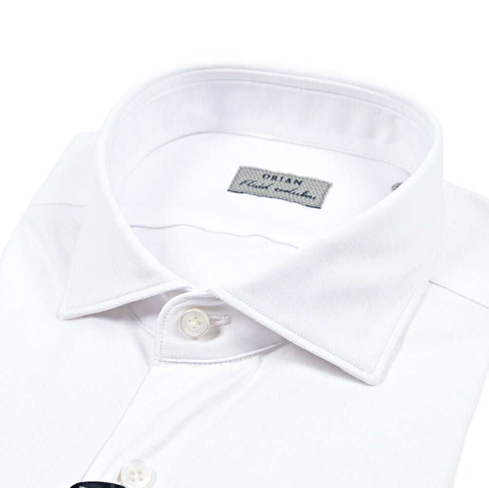 ORIAN Fluid evolution ストレッチコットンジャージー ホリゾンタルカラードレスシャツ｜420515 - 38｜GUARDAROBA MILANO OFFICIAL STORE