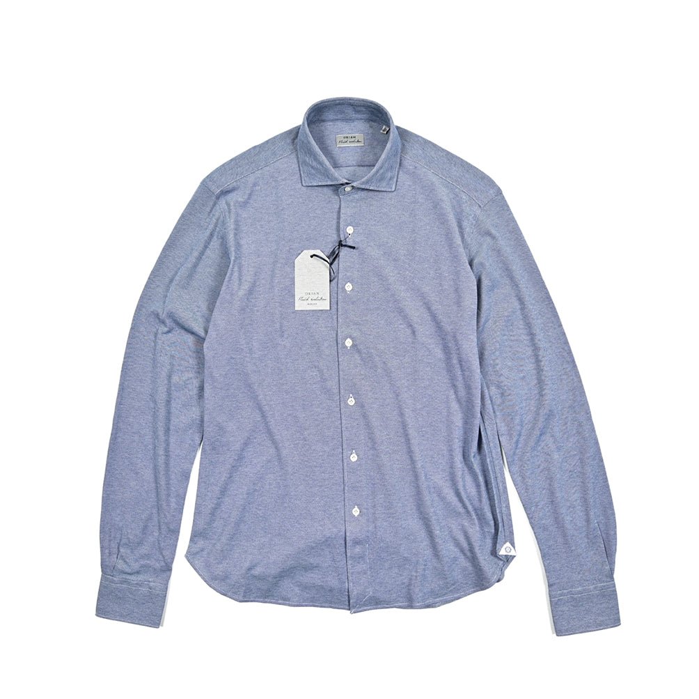 SALE｜ORIAN Fluid evolution ストレッチコットンジャージー ホリゾンタルカラードレスシャツ｜420607 - 39｜GUARDAROBA MILANO OFFICIAL STORE
