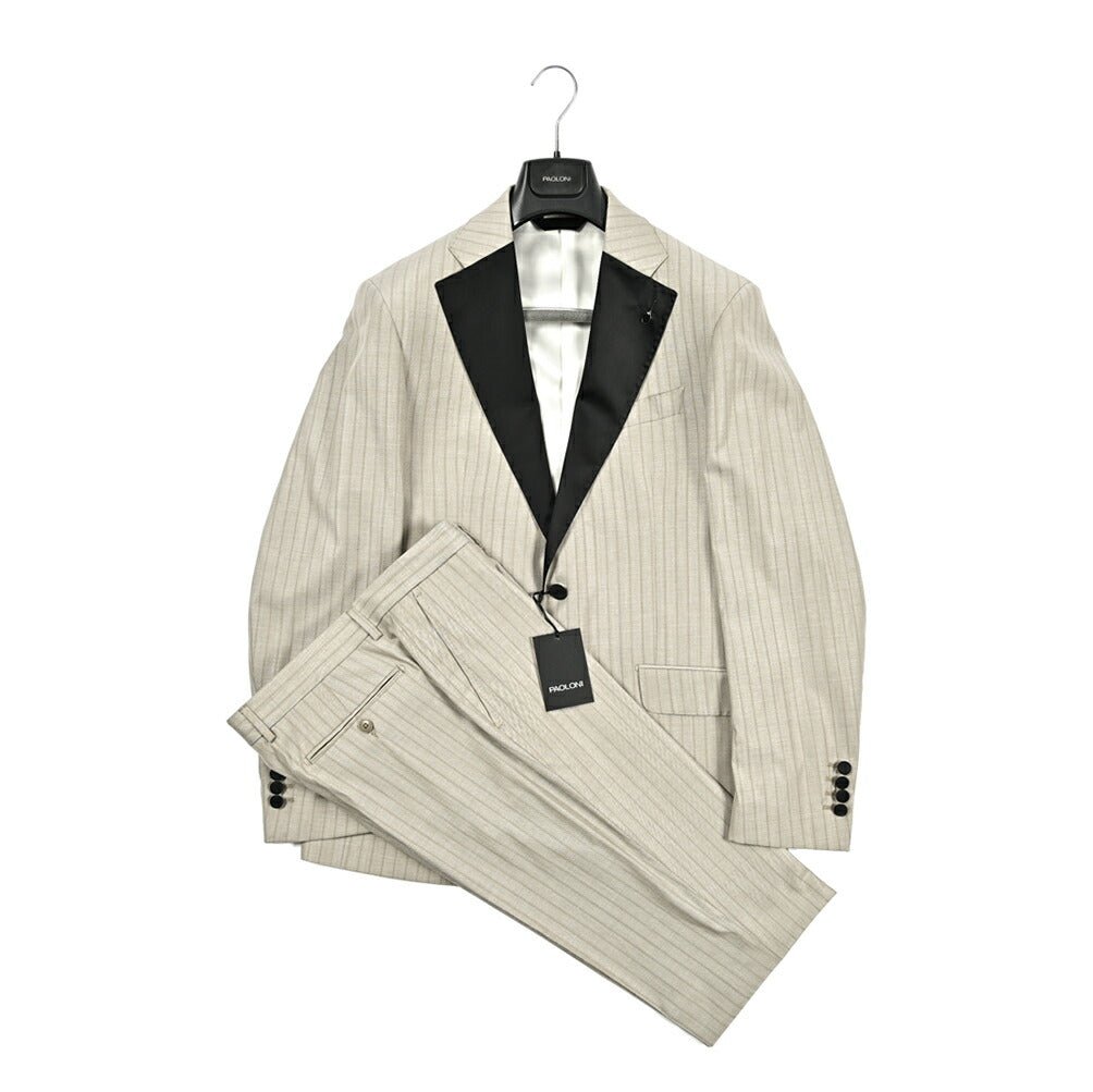 PAOLONI ストレッチウール 2Bシングルタキシードスーツ｜418695｜GUARDAROBA MILANO OFFICIAL STORE