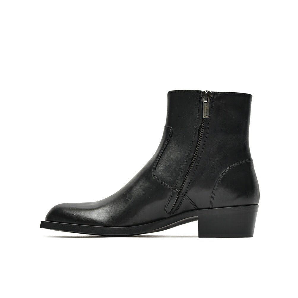 SALE｜Sergio Rossi sr TEXAN サイドジップレザーアンクルブーツ｜408341 - A - 5｜GUARDAROBA MILANO OFFICIAL STORE