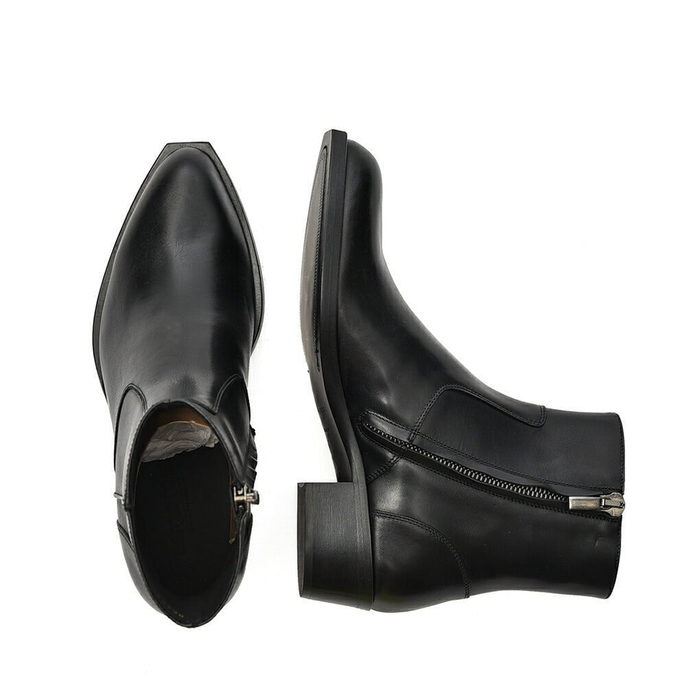 SALE｜Sergio Rossi sr TEXAN サイドジップレザーアンクルブーツ｜408341-A-7｜GUARDAROBA MILANO OFFICIAL STORE