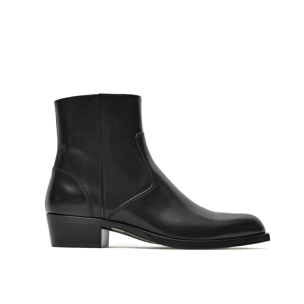 Sergio Rossi sr TEXAN サイドジップレザーアンクルブーツ｜408341-A-7｜GUARDAROBA MILANO OFFICIAL STORE