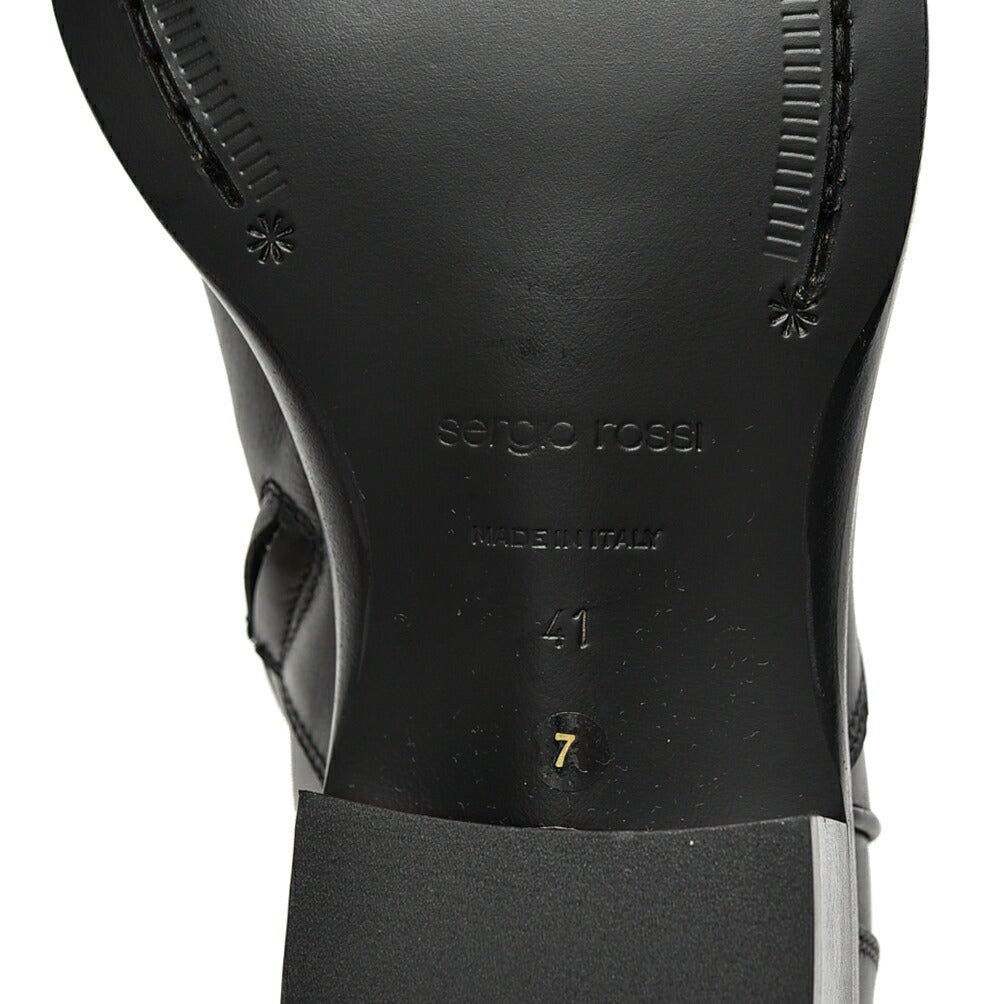 SALE｜Sergio Rossi sr TEXAN サイドジップレザーアンクルブーツ｜408341 - A - 5｜GUARDAROBA MILANO OFFICIAL STORE