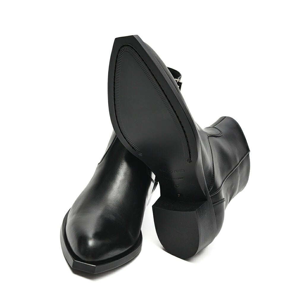 SALE｜Sergio Rossi sr TEXAN サイドジップレザーアンクルブーツ｜408341 - A - 5｜GUARDAROBA MILANO OFFICIAL STORE