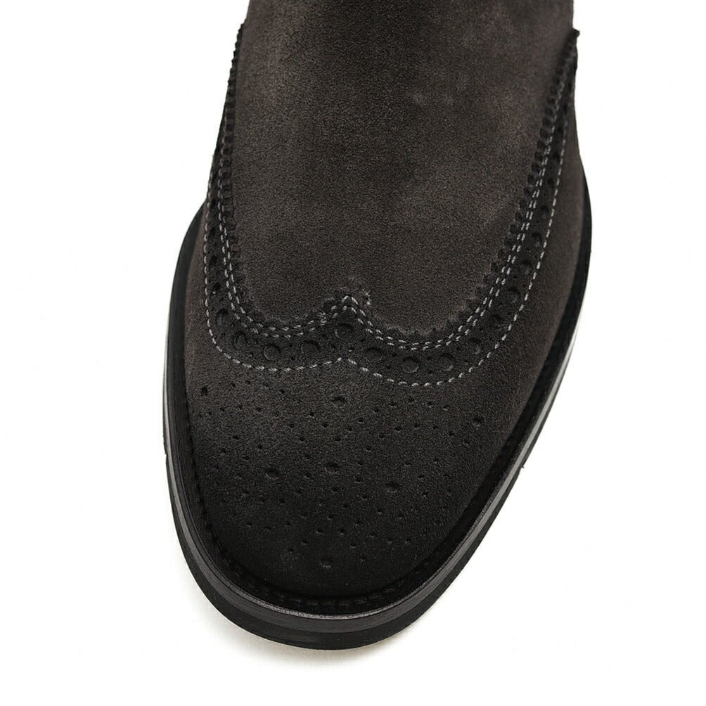 SALE｜SANTONI スエードブローグチェルシーブーツ MCNC18187｜385202 - 8h｜GUARDAROBA MILANO OFFICIAL STORE