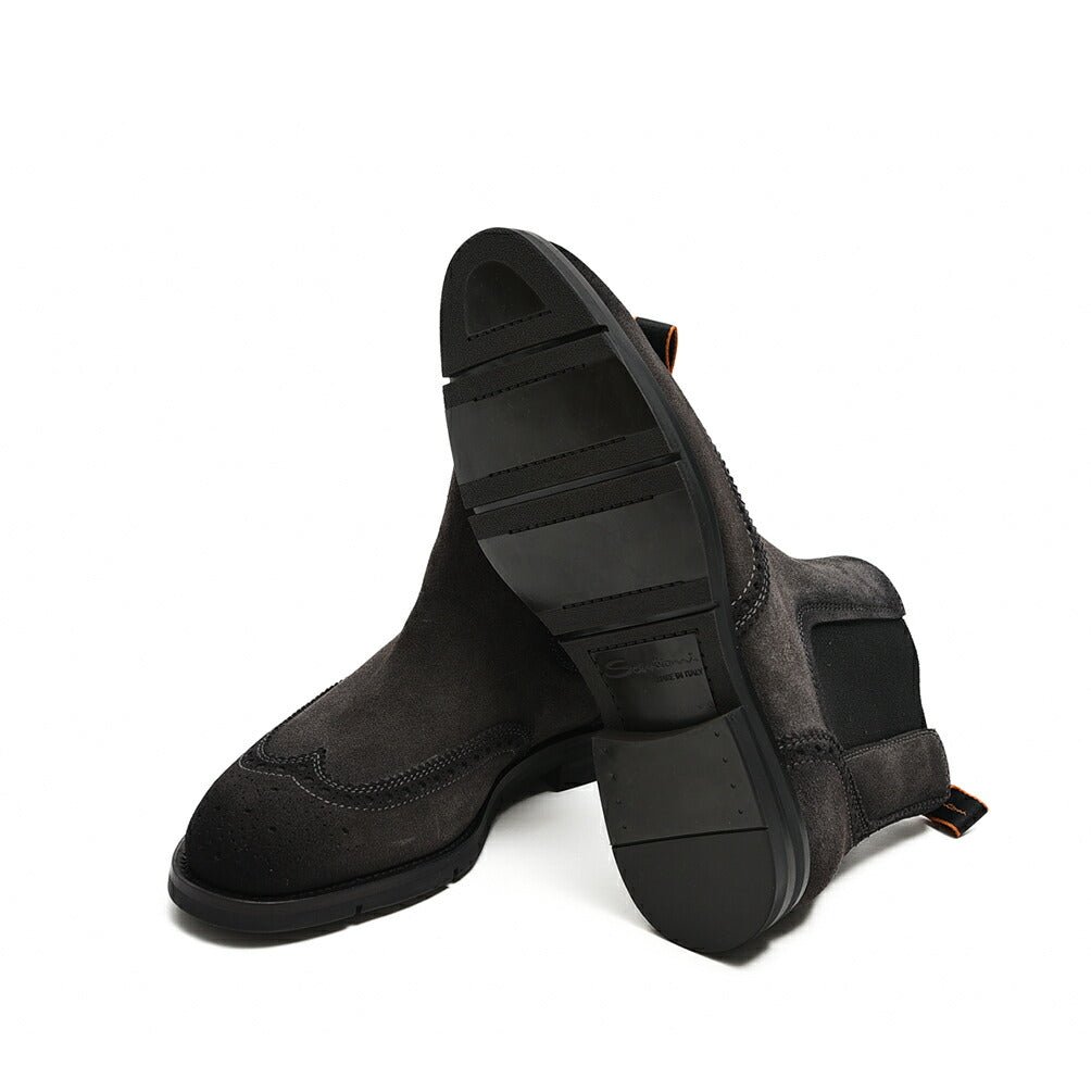 SALE｜SANTONI スエードブローグチェルシーブーツ MCNC18187｜385202 - 8h｜GUARDAROBA MILANO OFFICIAL STORE