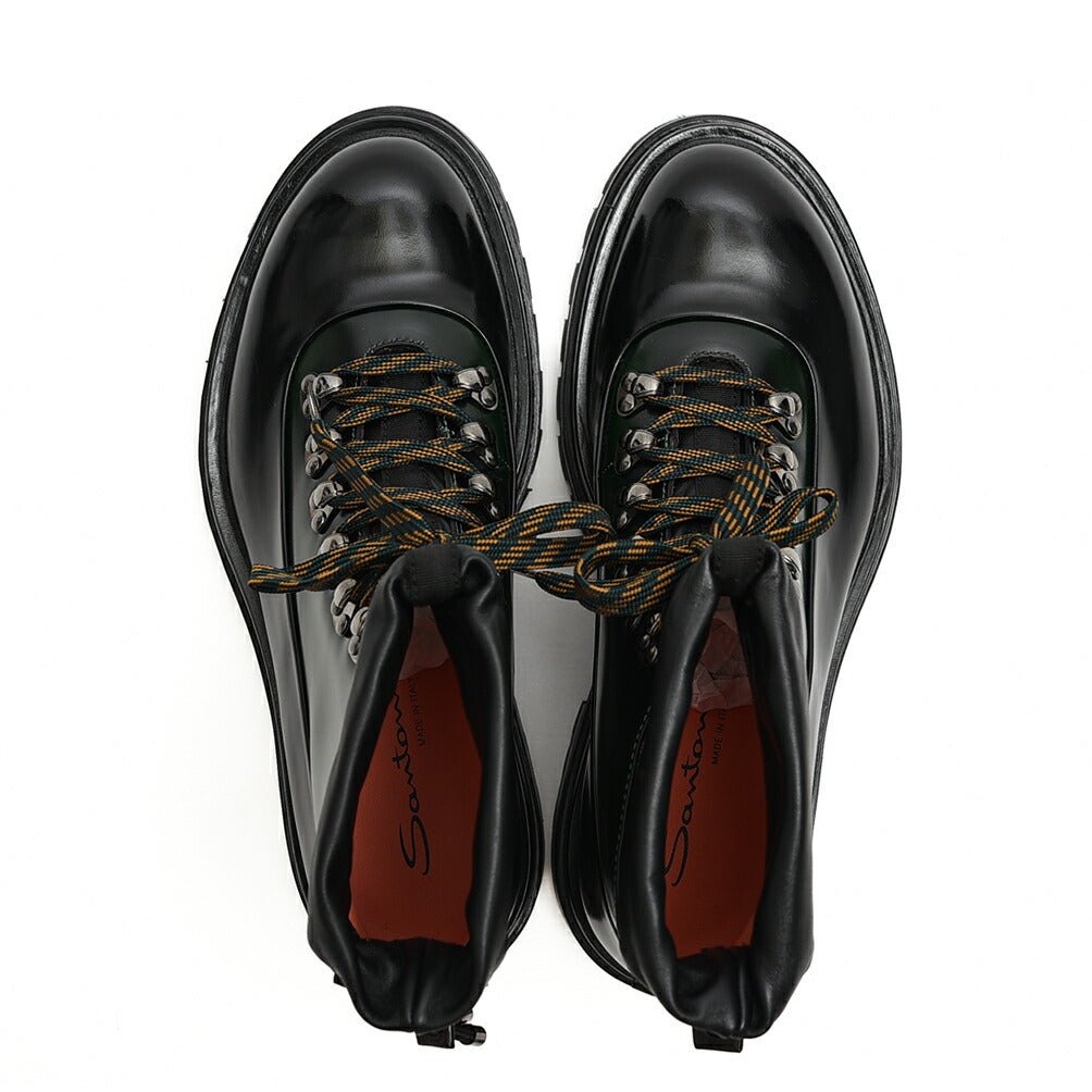 SALE｜SANTONI レザーバイカラーレースアップブーツ MCCN17881｜385212 - 7h｜GUARDAROBA MILANO OFFICIAL STORE