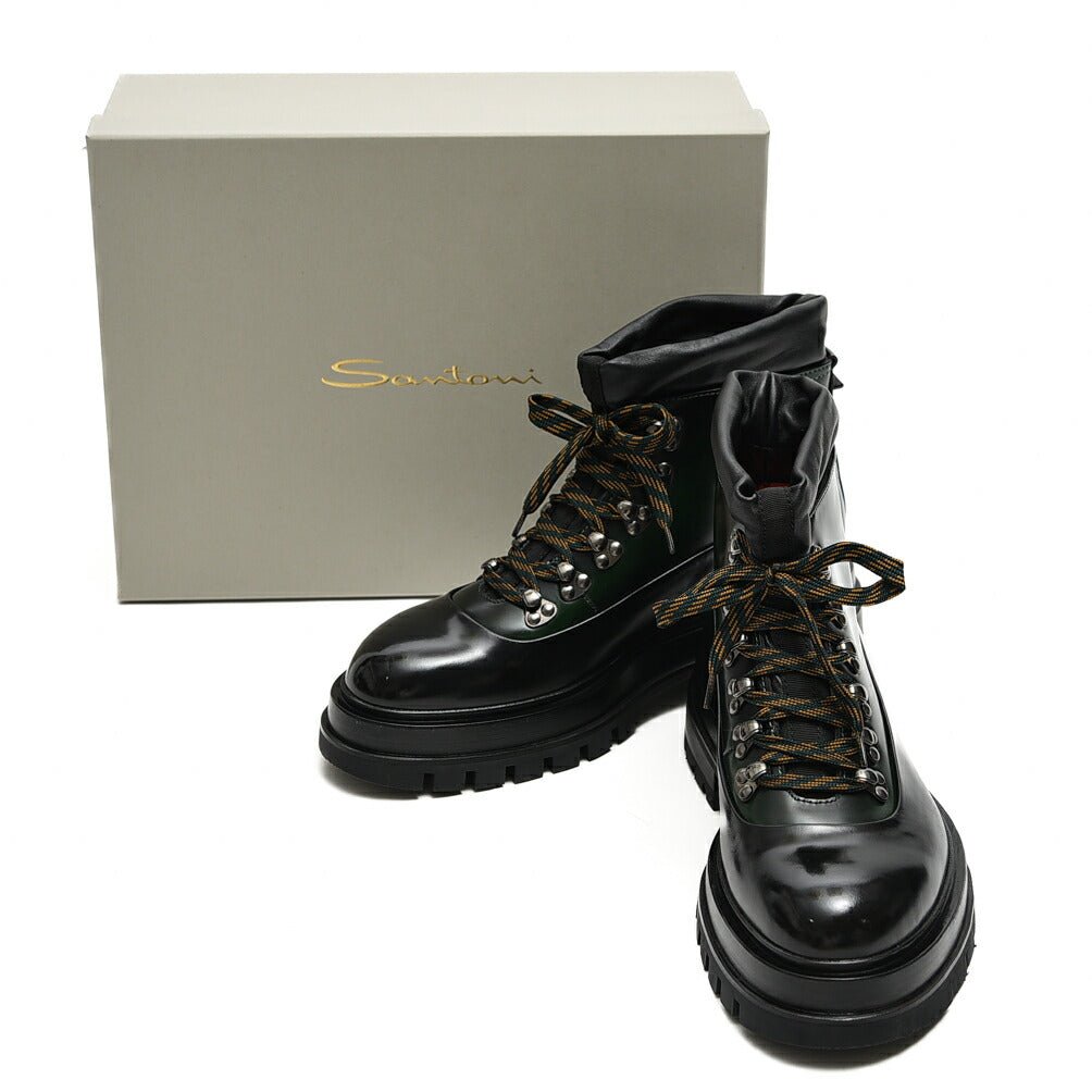 SALE｜SANTONI レザーバイカラーレースアップブーツ MCCN17881｜385212 - 7h｜GUARDAROBA MILANO OFFICIAL STORE