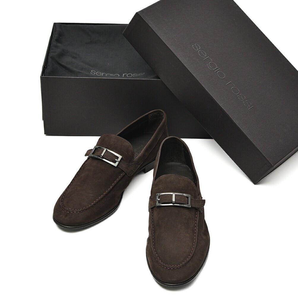 SALE｜Sergio Rossi sr NORA スエードバックルローファー｜408142 - A - 6｜GUARDAROBA MILANO OFFICIAL STORE