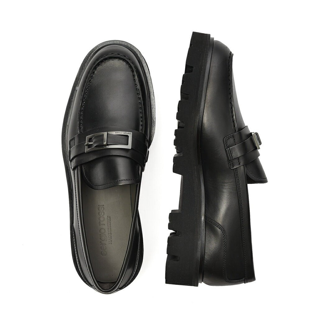 SALE｜Sergio Rossi sr SERGIO URBAN 厚底レザーバックルローファー｜408473 - 5｜GUARDAROBA MILANO OFFICIAL STORE