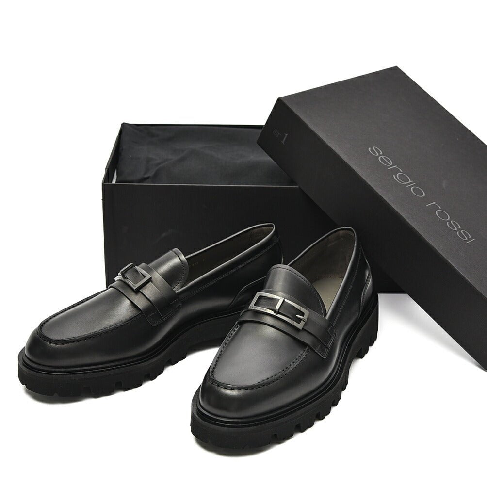 SALE｜Sergio Rossi sr SERGIO URBAN 厚底レザーバックルローファー｜408473 - 5｜GUARDAROBA MILANO OFFICIAL STORE