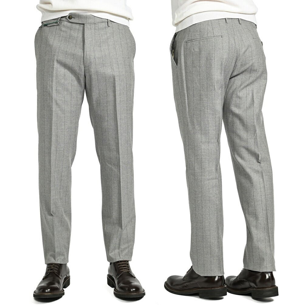 SALE｜BERWICH VULCANO Z ウールフランネル ノータックスラックス｜413236 - 46｜GUARDAROBA MILANO OFFICIAL STORE