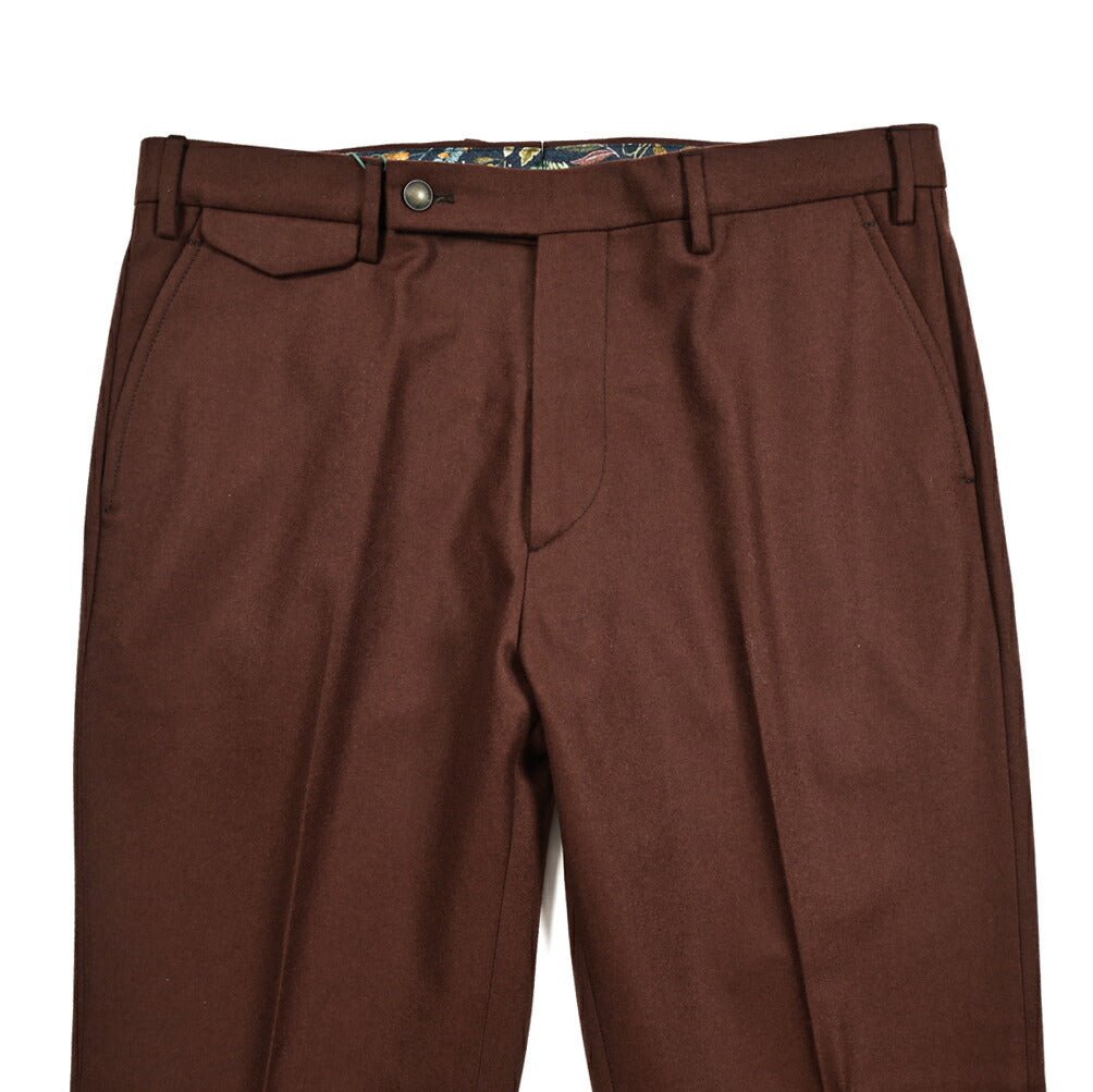 SALE｜BERWICH VULCANO Z ウールフランネル ノータックスラックス｜413236 - 46｜GUARDAROBA MILANO OFFICIAL STORE